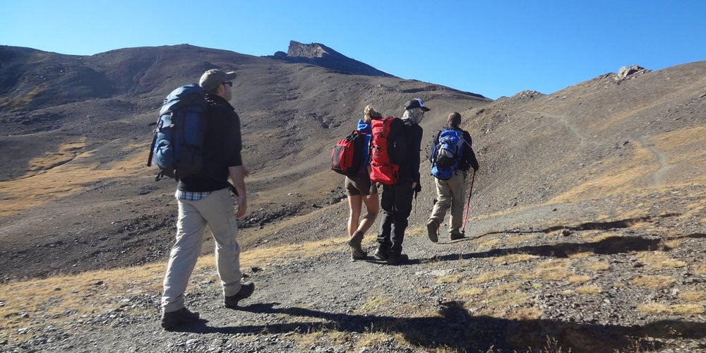 Heading up Veleta from Hoya de la Mora