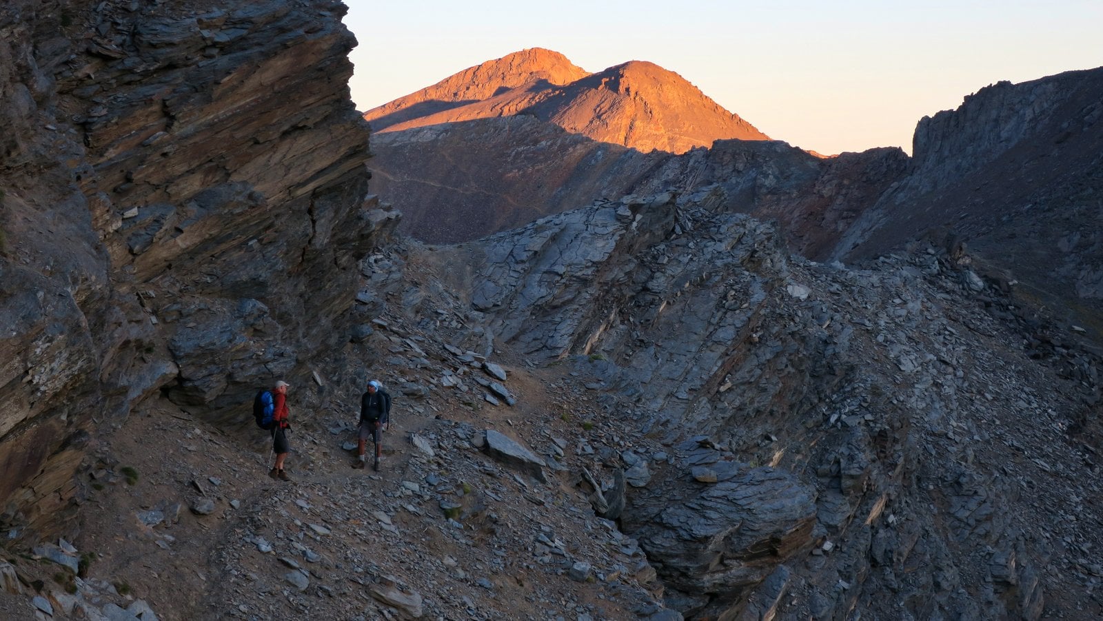 Morning light on Veleta and Cerro de los Machos