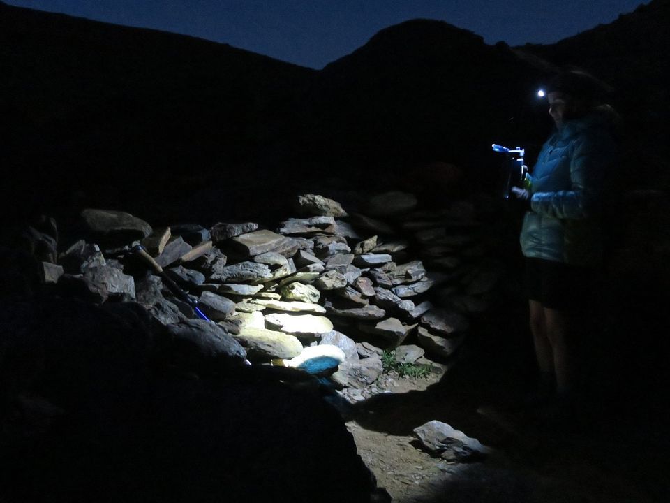 Getting ready to depart by headtorch