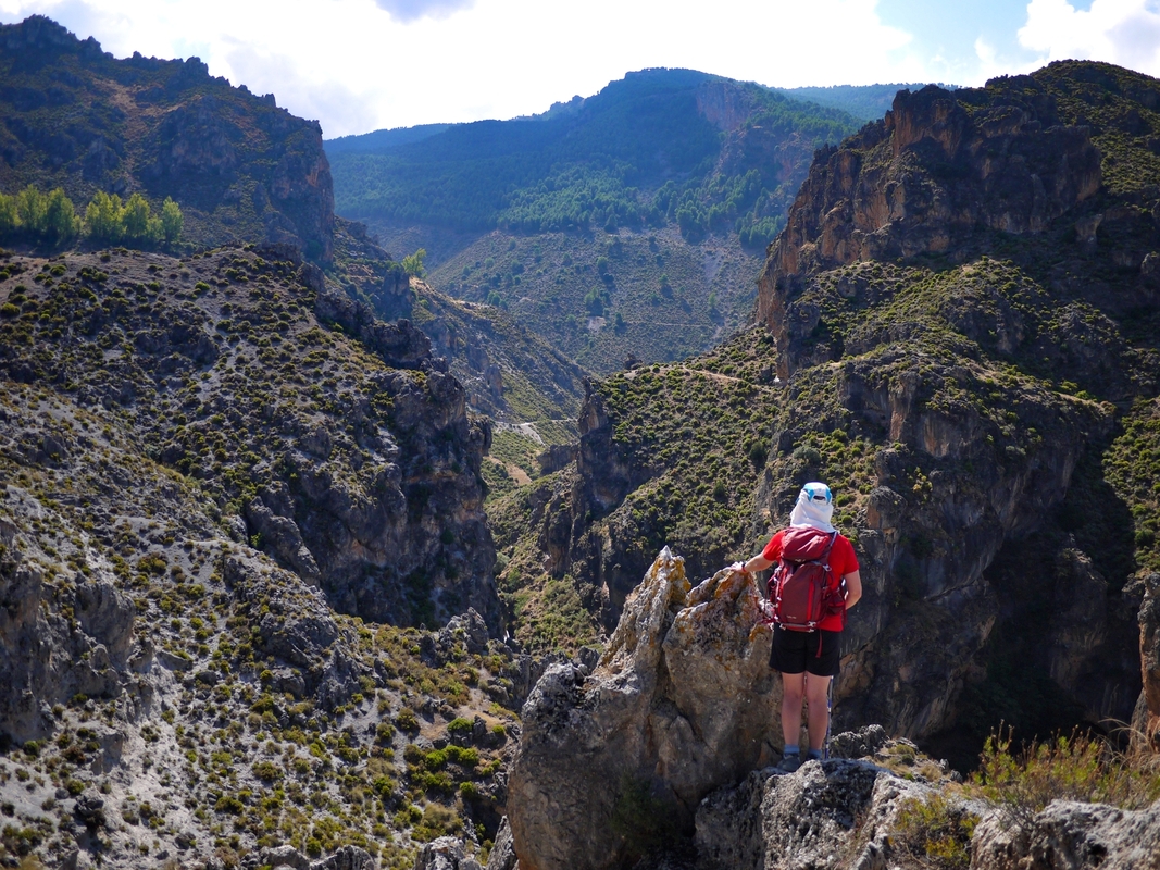 Kiersten looking down into the valley