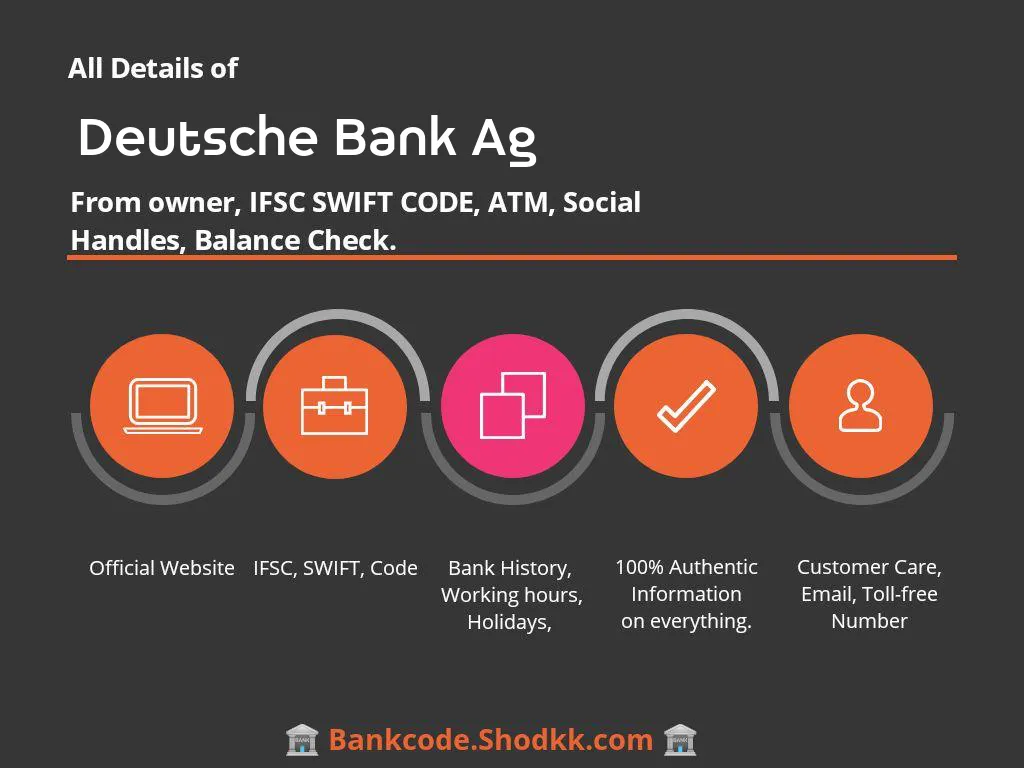 Deutsche Bank Ag Wiki Ifsc Swift Code Customer Care Balance Check All Detail Bank Codes Shodkk