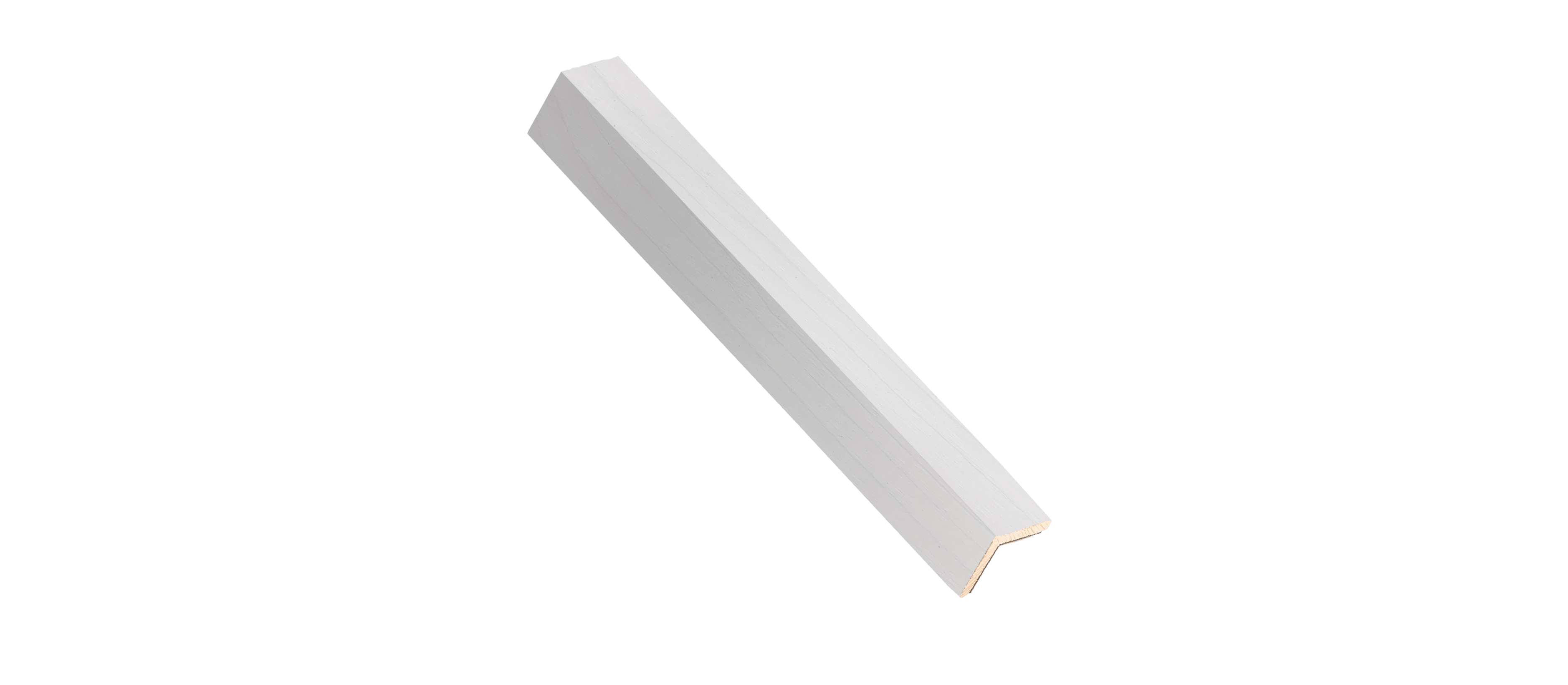 Modern White Peel & Stick Wood Corner Trim Sample