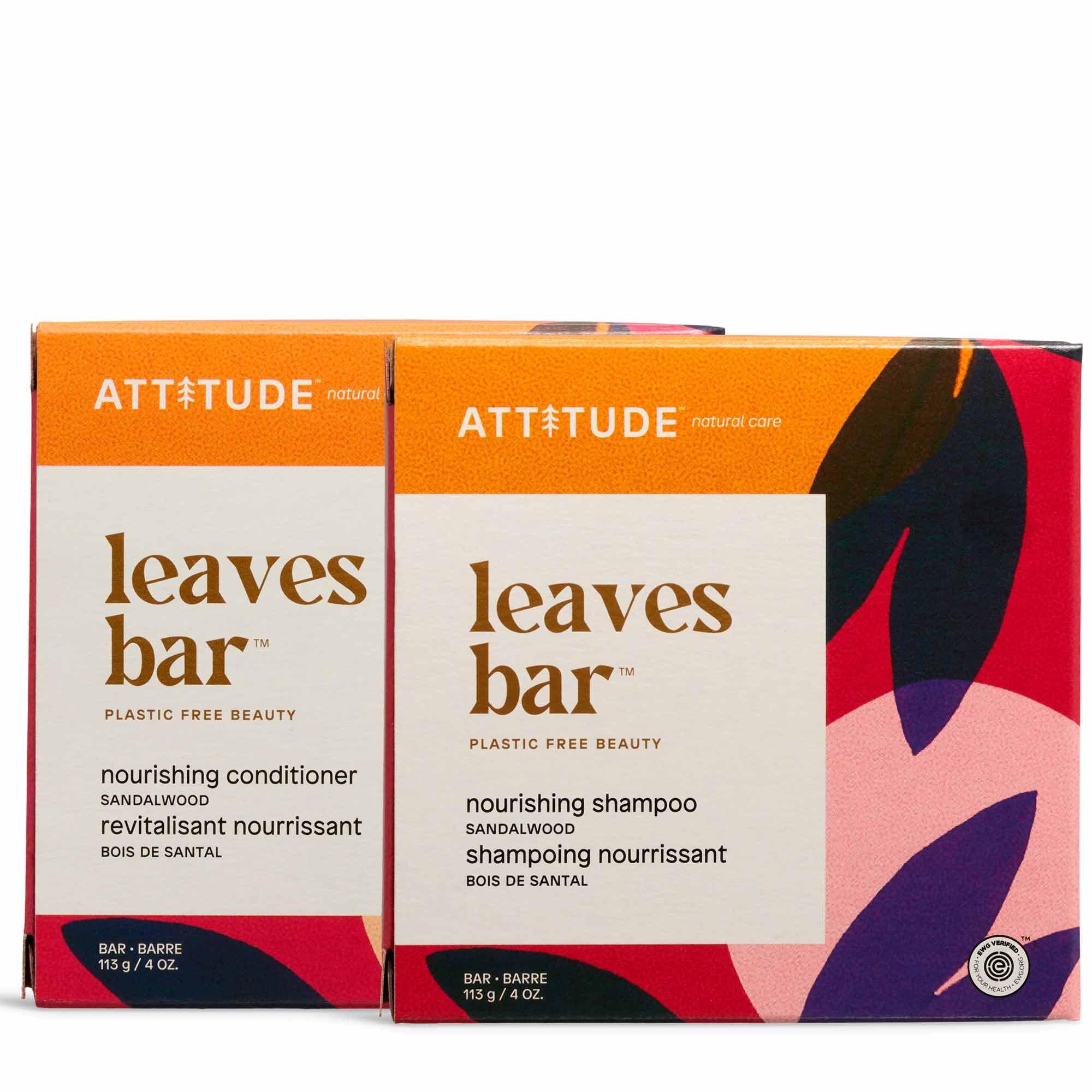 Nourishing Shampoo & Conditioner Bar Duo : leaves bar™
