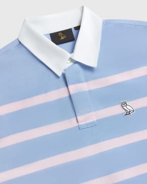 STRIPED OXFORD RUGBY - BLUE/PINK