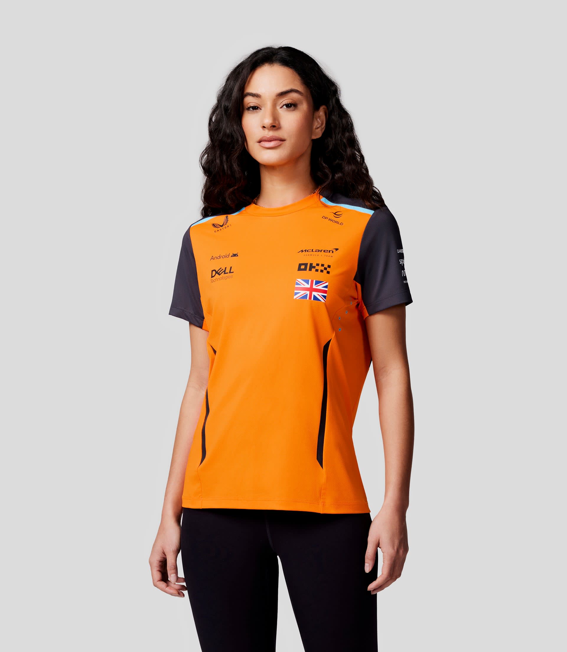 Womens Official Teamwear Set Up T-Shirt Lando Norris Formula 1 - PAPAYA/PHANTOM