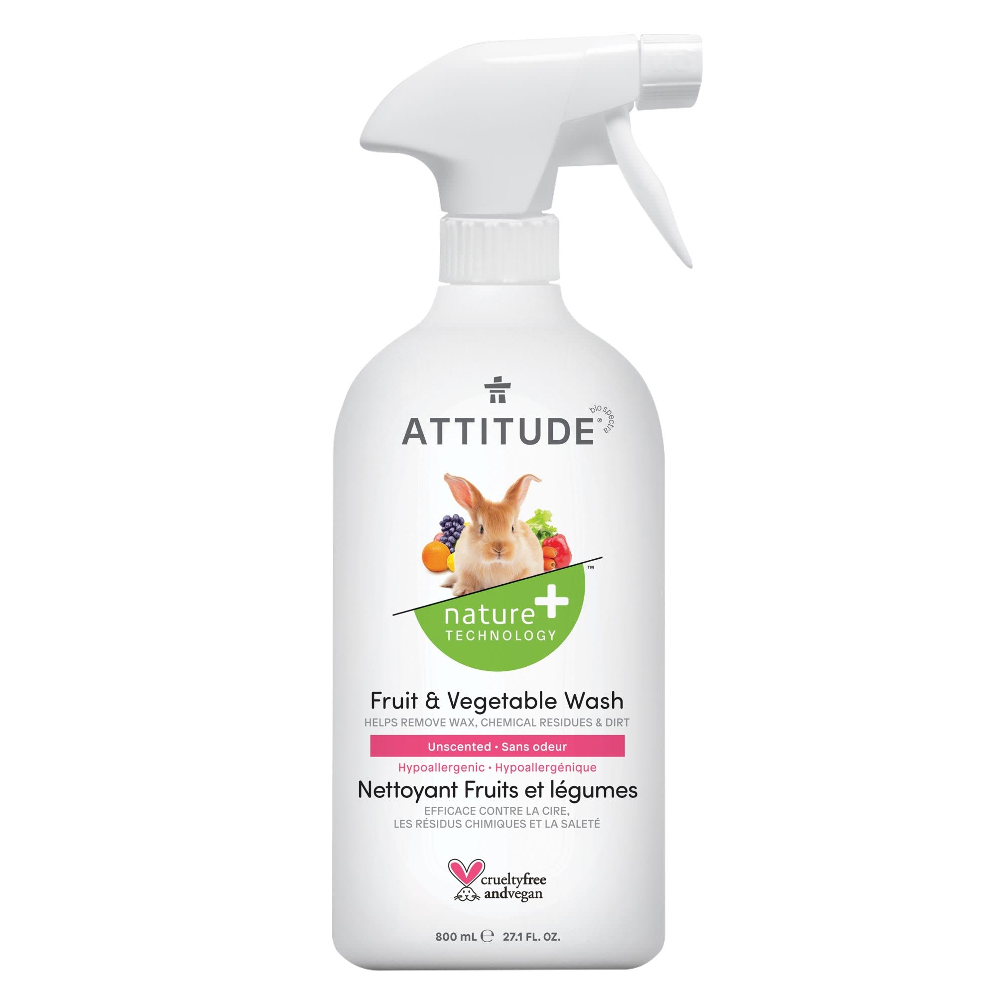 Fruit and Vegetable Wash - Removes pesticides, wax & dirt I ATTITUDE