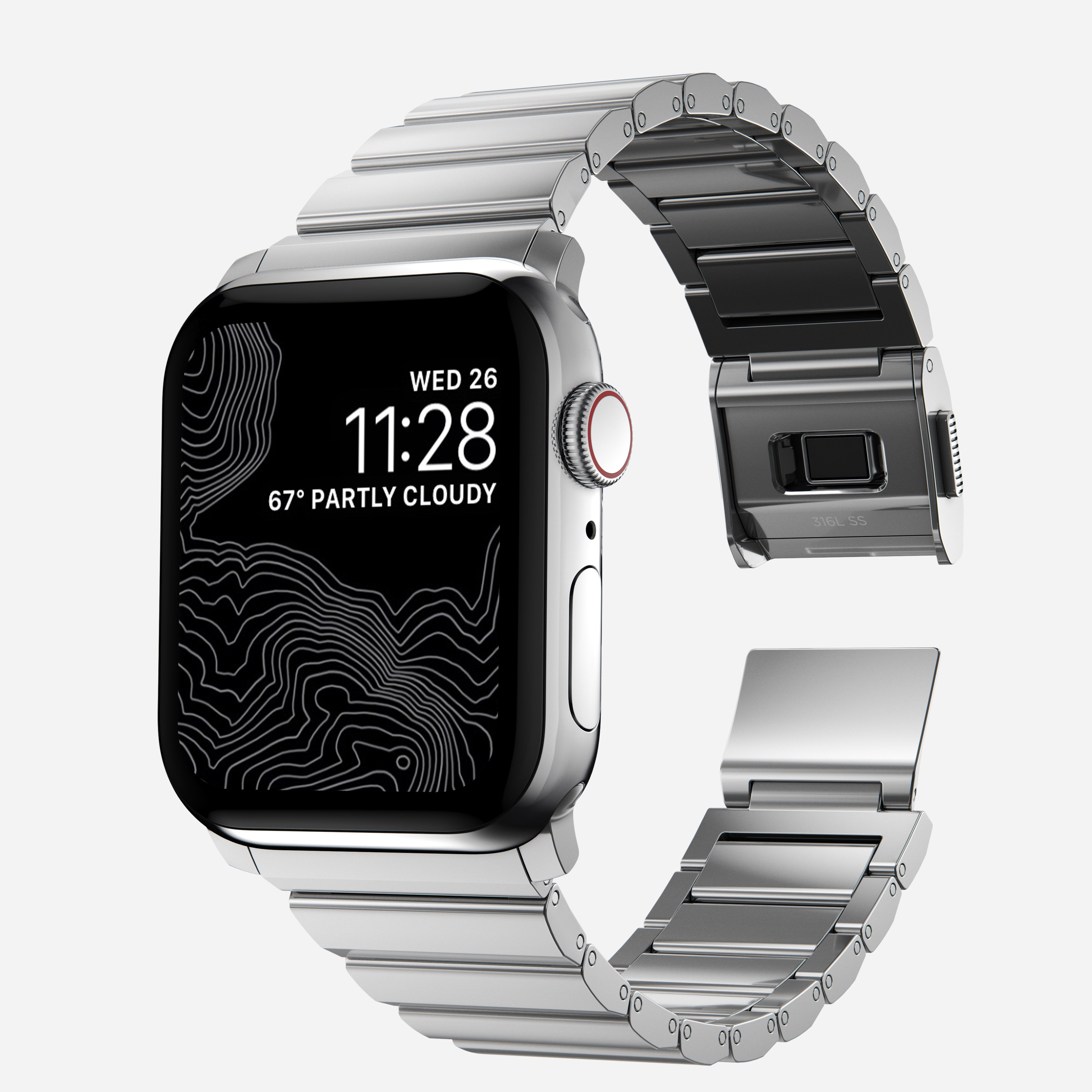 Stainless Steel Apple Watch Band, Silver | NOMAD®