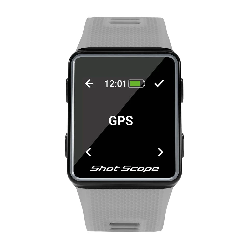 Shot Scope V3 Golf GPS Watch - Gray - Front Angle