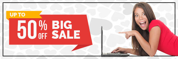 up to 50 percent off big sale