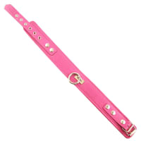Porduct image for Rouge Garments Plain Pink Leather Collar