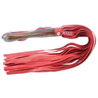 Porduct image for Rouge Garments Wooden Handled Red Leather Flogger
