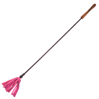 Porduct image for Rouge Garments Riding Crop with Wooden Handle Pink