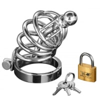 Porduct image for Asylum 4 Ring Locking Chastity Cage