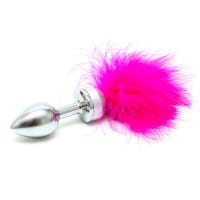 Porduct image for Small Butt Plug With Pink Feathers