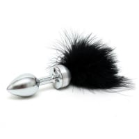 Porduct image for Small Butt Plug With Black Feathers