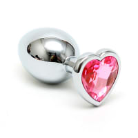 Porduct image for Small Butt Plug With Heart Shaped Crystal