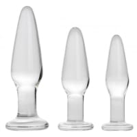 Porduct image for Dosha 3 Piece Glass Anal Plug Kit