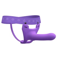 Porduct image for Zoro Silicone Strap on System With Waistbands Purple 5.5 Inch