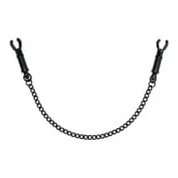 Porduct image for Black Metal Adjustable Nipple Clamps With Chain