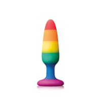 Porduct image for Small Pride Edition Rainbow Butt Plug with Cup