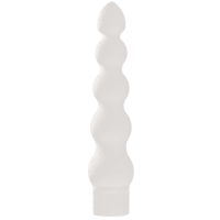 Porduct image for White Nights 7 Inch Ribbed Silicone Anal Vibrator