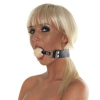 Porduct image for Leather Gag with Wooden Ball