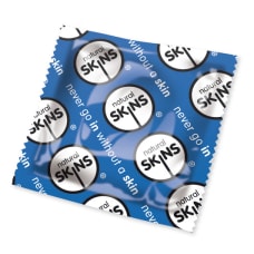 Buy Skins Natural x50 Condoms (Blue) Online