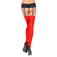 Buy Leg Avenue Sheer Stockings Red Online