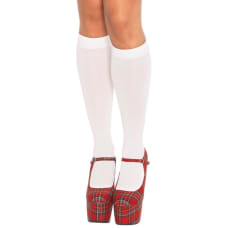 Buy Leg Avenue Nylon Knee Highs White Online