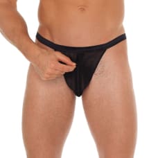 Buy Mens Black GString With Pouch Online