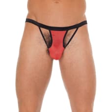 Buy Mens Black GString With Red Pouch Online