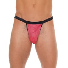 Buy Mens Black GString With Pink Pouch Online