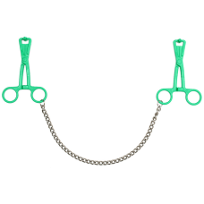 Buy Green Scissor Nipple Clamps With Metal Chain Online