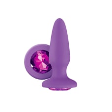 Buy Glams Silicone Rainbow Gem Butt Plug Purple Online