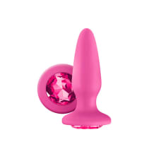 Buy Glams Silicone Rainbow Gem Butt Plug Pink Online