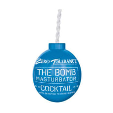 Buy The Bomb Masturbator Cocktail Textured Stroker Sleeve Blue Online