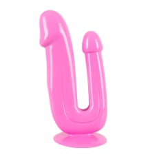 Buy Pink Duo Double Dildo with Suction Cup Online