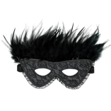 Buy Satin Look Feather Mask Online