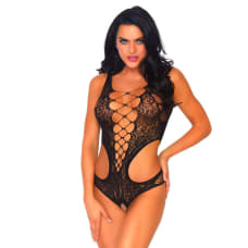 Buy Leg Avenue Seamless Teddy With Bare Bottom (One Size UK 8 to 14) Online