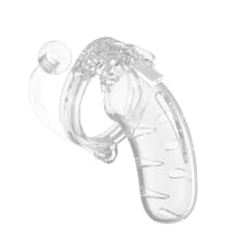 Buy Man Cage 11  Male 4.5 Inch Clear Chastity Cage With Anal Plug Online