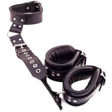 Buy Rouge Garments Black Leather Neck to Wrist Restraints Online