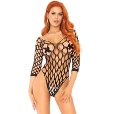 Buy Leg Avenue Pothole Fishnet Bodysuit UK 8 To 14 Online