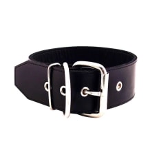 Buy Rouge Garments 50mm Plain Black Leather Collar Online