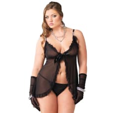 Buy Leg Avenue Rhinestone Babydoll  and  Panty Online