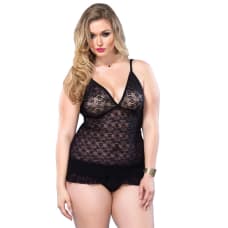 Buy Leg Avenue Lace DeepV Halter Teddy UK 16-18 Online