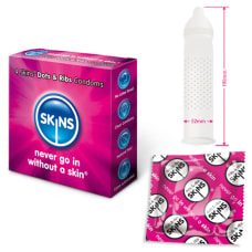 Buy Skins Condoms Dots and Ribs 4 Pack Online