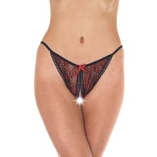 Buy Red and Black Tanga Open Brief Online