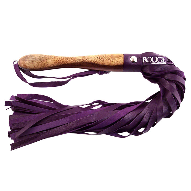 Thumb for main image Rouge Garments Wooden Handled Purple Leather Flogger