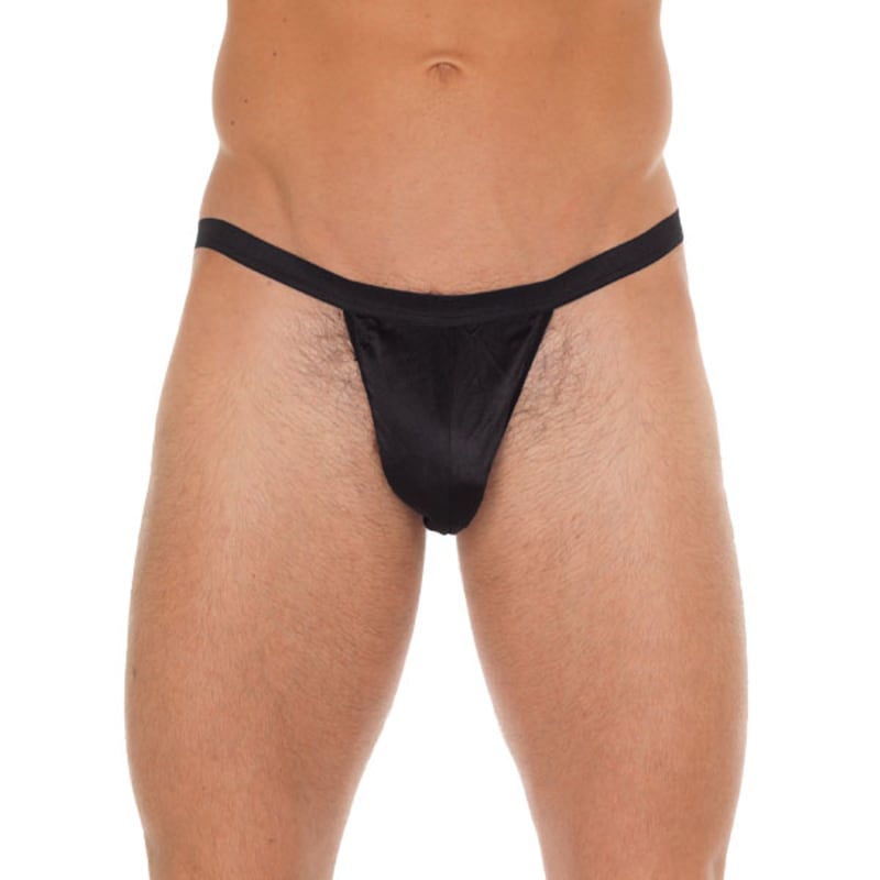 Thumb for main image Mens Black GString With Black Pouch