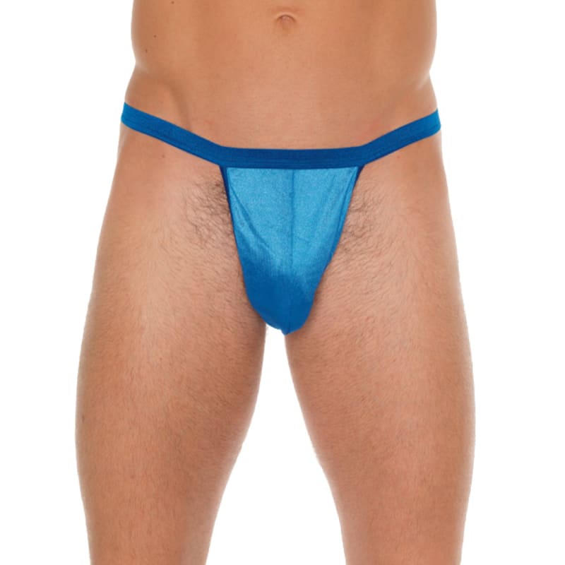 Thumb for main image Mens Blue GString With Pouch